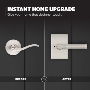 Poignée de porte carrée en alliage de zinc, design moderne, best-seller, durable, antirouille, sans clé, commande tactile, noir mat/brossé - Product Image 6