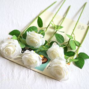 باقات زهور من الورود الصناعية الحريرية هدية عيد الحب باقة زهور بملمس واقعي من البشرة الزهرية لتزيين حفلات الزفاف للبيع بالجملة - Product Image 4