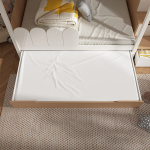 Cama litera tipo casa en el árbol personalizable con ventana, escalera de almacenamiento, barandillas, cama infantil todo en uno para dormir, jugar y guardar - Product Image 5