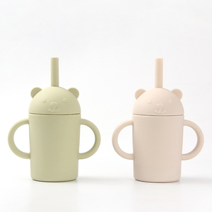 Bpa Free Food Grade Silicone Sublimation Training <b>Cup</b> With <b>Straw</b> Leak Proof Silicone Sippy <b>Cup</b> - Product Image 1