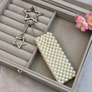 Nouveau sac à bandoulière tendance et exquis en maille tressée avec perles, porte-clés élégant et polyvalent - Product Image 6