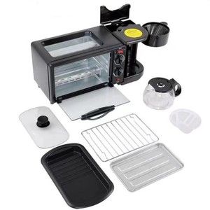 Máquina de desayuno 3 en 1, horno multifunción, cafetera eléctrica con temporizador y control de temperatura - Product Image 2