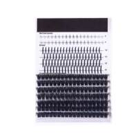 Kit d'extension de cils en vison réutilisable, confortable, fait main, personnalisé, pour marque privée, avec bouquets de cils effet manga volumineux et texturés, effet fluffy