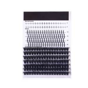 Kit d'extension de cils en vison réutilisable, confortable, fait main, personnalisé, pour marque privée, avec bouquets de cils effet <span class=keywords><strong>manga</strong></span> volumineux et texturés, effet fluffy - Product Image 5