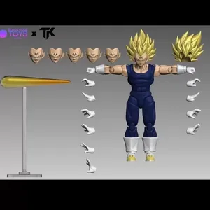 Figurines d'action BLACK HOLE & TK Super Saiyan SSJ Majin <span class=keywords><strong>Vegeta</strong></span> Anime SHF Majin <span class=keywords><strong>Vegeta</strong></span> DBZ Goku Modèles Cadeaux Jouets - Product Image 1