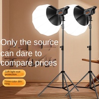Lampe solaire de photographie 100W Studio Lumière supplémentaire professionnelle LED RGB Température tricolore Télécommande Lumière douce