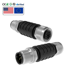 IP68 IP67 impermeable M12 conector de cable macho a hembra adaptador de orificio recto de Metal M12 convertidor de 5 pines - Product Image 3