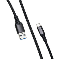 Kabel USB 3.0 USB A ke USB C Model Baru Berbahan Nilon Kepang, Transfer Data Kecepatan Tinggi, Kabel Pengisi Daya