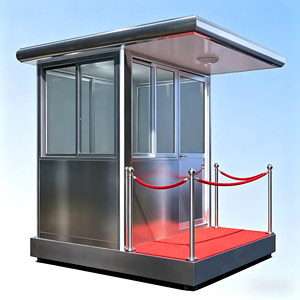 Cabine de sécurité rectangulaire personnalisable, portable et respirante, en structure acier, pour usage intérieur/extérieur, modèle <span class=keywords><strong>Sentry</strong></span> pour parking - Product Image 1