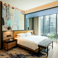 Meubles d'hôtel modernes, mobilier de chambre de luxe pour hôtel 5 étoiles, ensembles de meubles de chambre d'hôtel sur mesure, ensemble de lit en bois pour chambre d'exemple