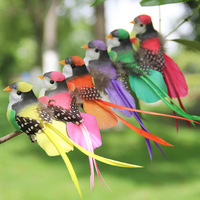 Ensemble de verdure artificielle avec oiseaux, branches et plantes décoratives, oiseaux artificiels, plateaux de service, pinces à oiseaux à plumes, décoration intérieure