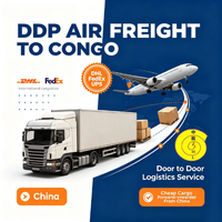 Transport aérien de Yiwu, Chine, vers le Congo RDC Kinshasa, service de logistique express DHL FedEx UPS, livraison porte-à-porte DDP