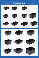 Haoputon 545*420*250 Ligne de production de produits, boîte de manutention antistatique réutilisable résistante à l'humidité pour le transport de composants