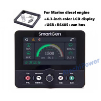 Contrôleur électrique de moteur diesel marin en plastique Smartgen HMC4300, RS485 CAN BUS, surveillance cloud, panneau de commande de groupe électrogène HMC4300