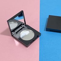Palette de fards à paupières magnétique rechargeable carrée rose translucide en acrylique monocouche personnalisée par l'usine chinoise