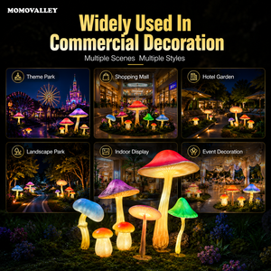 Estatua de Hongo Gigante con Luces LED de Momovalley Outdoors para Parques, Áreas de Juego, Eventos Municipales, Iluminación Decorativa para Fiestas - Product Image 6