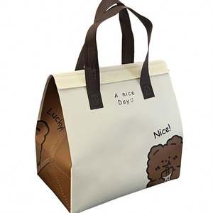 กระเป๋าเก็บความเย็นแบบกำหนดเอง  กระเป๋าเก็บอุณหภูมิสำหรับส่งอาหาร  บรรจุภัณฑ์รีไซเคิลได้  กระเป๋าใส่อาหารแบบนำกลับบ้าน - Product Image 5