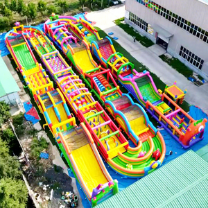 Parque de Diversiones Inflable Gigante para Exteriores, para Adultos y Niños, de PVC, con Obstáculos para Saltar - Product Image 1