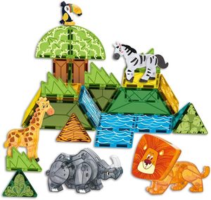 Jouets éducatifs STEM sur le thème des animaux <span class=keywords><strong>de</strong></span> la prairie EPT pour enfants <span class=keywords><strong>de</strong></span> 5, 6 et 7 ans, blocs <span class=keywords><strong>de</strong></span> construction magnétiques - Product Image 1