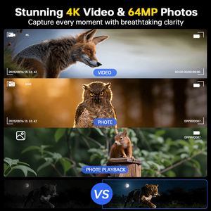 Jumelles numériques infrarouges de vision nocturne, zoom 16X, écran 3.1, rechargeables, pour la chasse, le camping et la sécurité - Product Image 3