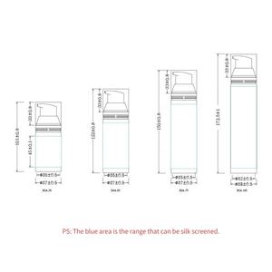 Flacon Airless en PP de 100 ml et 200 ml, grand dosage, matériau PCR, flacon de crème cosmétique - Product Image 2