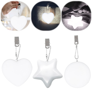 Wholesale Keychain Handbag <b>Light</b> Touch <b>Sensor</b> Heart Round Star Led Purse Night Bag Lamp with Clip for Women Mother's Day Gifts - Product Image 6