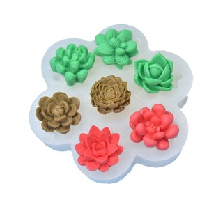 7 Hole 3D Rose <b>Candle</b> <b>Mold</b> For DIY Soap And Craft Making With Customizable Shape And Transparent White Design - Product Image 5