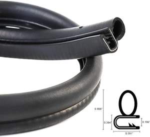 רצועת חותם גומי דלת דלת, 10 רגליים לקצץ נורה אנכית מתאים 1/16 "קצה, רצועת מזג אוויר לרכב עבור מכוניות, סירות, rvs - Product Image 4