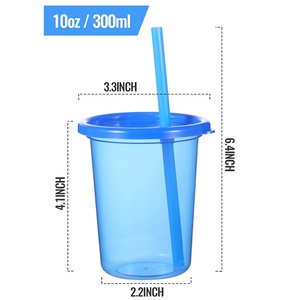 Tazza per Bambini da 10oz con Cannuccia, Bicchieri con Cannuccia per i Primi Anni, Tazze Take & Toss per Bambini - Product Image 2