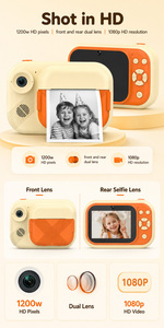 Appareil photo instantané pour enfants avec impression, écran 3,5 pouces, vidéo 1080P, selfie, double objectif, lecteur MP3, jouet portable, cadeau d'anniversaire - Product Image 4