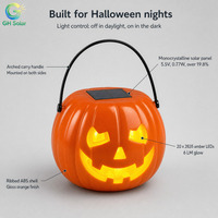 Lampe solaire citrouille de luxe pour Halloween, vente en gros directe usine, décoration de jardin haut de gamme B2C pour les fêtes saisonnières très demandées
