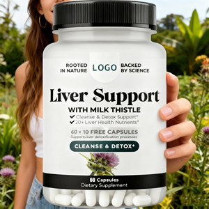 Capsules personnalisées d'aide à la réparation de désintoxication à base de plantes pour la santé du foie gras adulte - Product Image 4