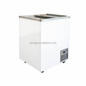 Congelatore a pozzetto a risparmio energetico con coperchio in vetro scorrevole curvo, refrigeratore ad alta capacità per gelati e gnocchi - Product Image 3