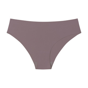 Culottes sans couture pour femmes, taille mi-haute, couleur unie, sous-vêtements en tricot basiques - Product Image 1