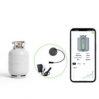 Détecteur de fuite de gaz automatique sans contact intelligent avec surveillance Wi-Fi via application, capteur ultrasonique pour bouteille de GPL, idéal pour camping-car et réservoir de propane de voiture