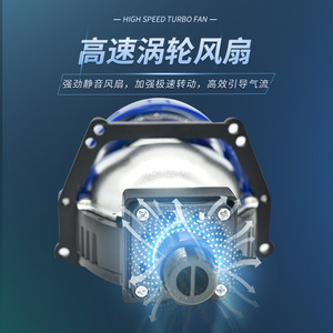 FANKAI 60W Faros LED de Aluminio de Doble Lámpara para Coche, Modificación No Destructiva H4H7, Lente de Proyector Bi-Xenón Integrada de Alta Potencia - Product Image 5