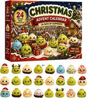 Calendrier de l'Avent 2026 Noël : Boîte Mystère de Jouets Squishy en Forme de Raviolis – Compte à Rebours de Noël, Jouet Anti-Stress et Cadeau