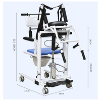 Lève-personne hydraulique pliable blanc portable, dispositif médical pratique pour le transfert de patients