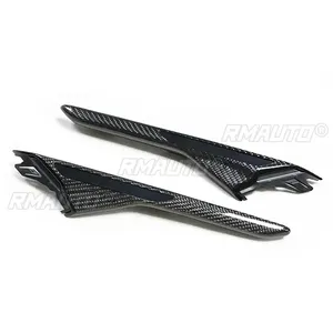 2 pièces de garnitures de remplacement en fibre de carbone pour les caches d'aération latéraux BMW F90 M5 2018-IN, garniture de couvercle de prise d'air latérale, pièce extérieure automobile - Product Image 5