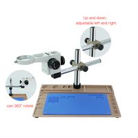 Multi-Axis Adjustable Metal Arm Support for Binocular Stereo Microscope Table Stand Part Holder