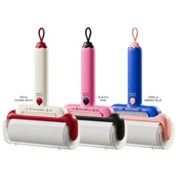 Rouleau adhésif 3-en-1 pour enlever les poils d'animaux, grattoir à poils, rasoir à fourrure pour vêtements et pulls, idéal pour les manteaux