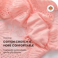 CINVIK S-XL 여성 섹시 레이스 팬티 속옷 란제리 여성용 보정 속옷 플로럴 브리프