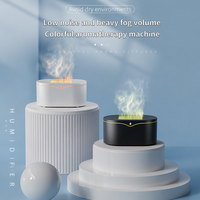 Humidificateur ultrasonique et diffuseur d'aromathérapie à flamme simulée pour la maison, USB, capacité 101-200 ml, fonctionnement silencieux 30 dB – Offre Spéciale