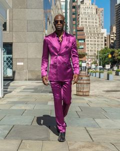 Shinny Satin abito da <span class=keywords><strong>uomo</strong></span> Slim Fit giacca giacca da <span class=keywords><strong>uomo</strong></span> per <span class=keywords><strong>uomo</strong></span> Costume Homme elegante abito da sposa 2 pz vestiti alla moda - Product Image 4