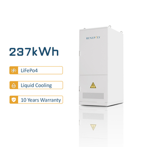 Armoire de stockage d'énergie LiFePO4 237 kWh 1C par Renepoly avec refroidissement liquide et BESS pour l'intégration en réseau intelligent hors réseau et en réseau - Product Image 1