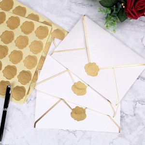 Waterproof Glossy Stylus Self-Adhesive Die Cut Gift & Craft Label <b>Paper</b> Circular Labels 45mm Gold Silver <b>Red</b> Colors Sticker - Product Image 4