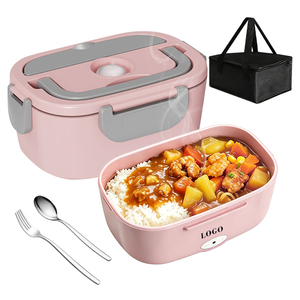 0728 Silent <b>Heating</b> Compact Food Warmer Sus304-stainless Multi Function Travel Lunch Box Dual-voltage Self - Product Image 1