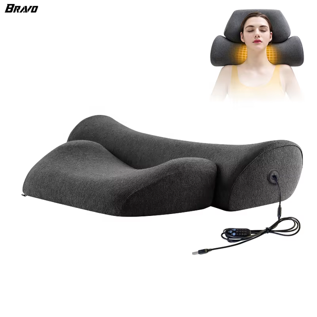 2 in 1 Anti Snoring Heated Pillow Relieve Neck Pain Sleeping Functional Memory Foam Pillow