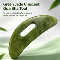 Rouleau de massage facial et Gua Sha en jade Xiuyan naturel pour le corps et le visage, anti-rides et amincissant