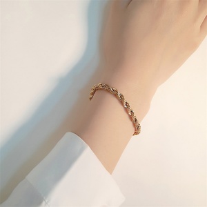 Trendy Vintage <b>Bracelet</b> Stainless Steel Gold Rope Chain <b>Bracelet</b> for Women - Product Image 4